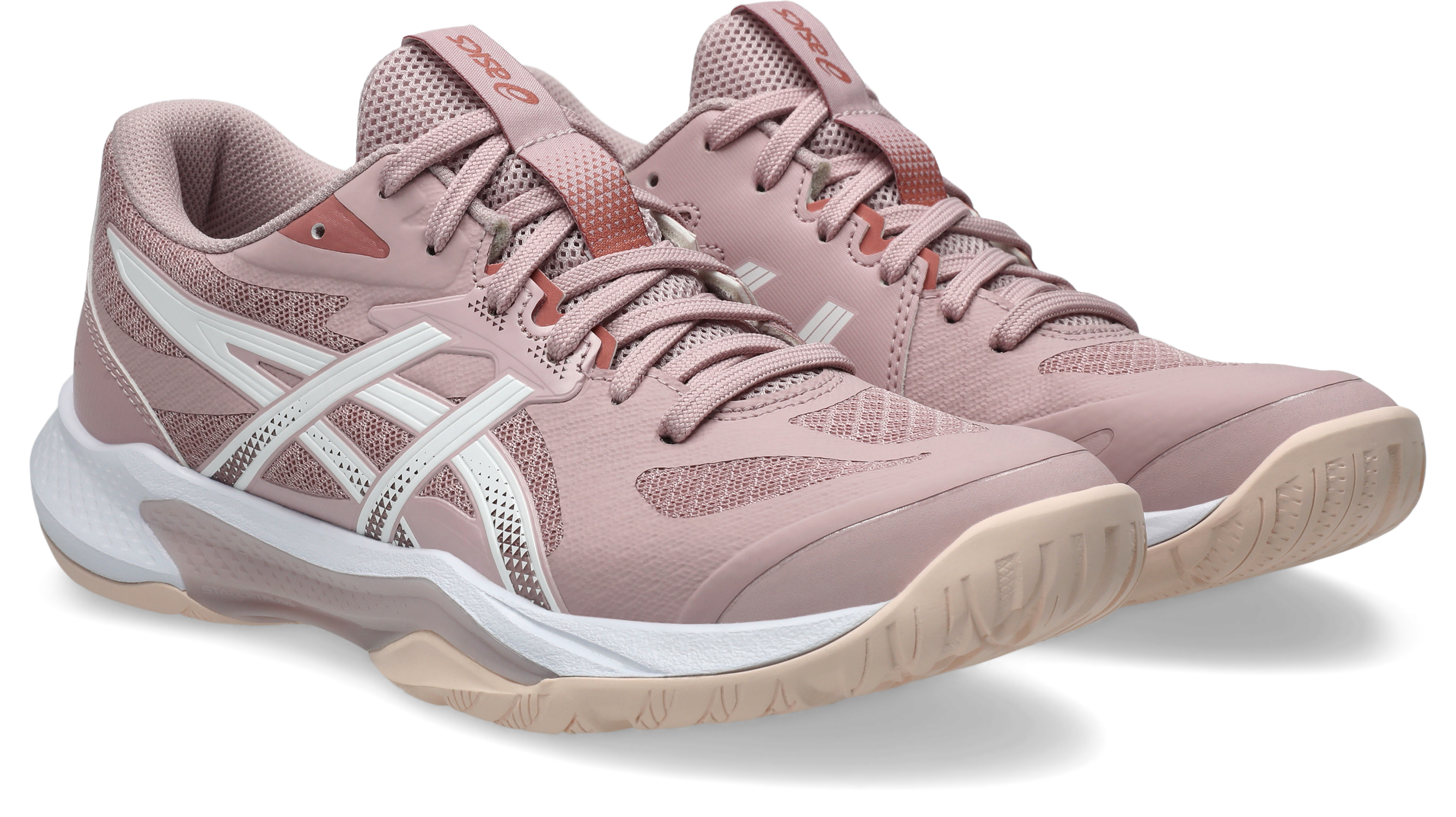 Hallenschuh ASICS "GEL-TACTIC 13", Damen, Gr. 40,5, morganite, weiß, Synthetik, Schuhe Hallenschuh