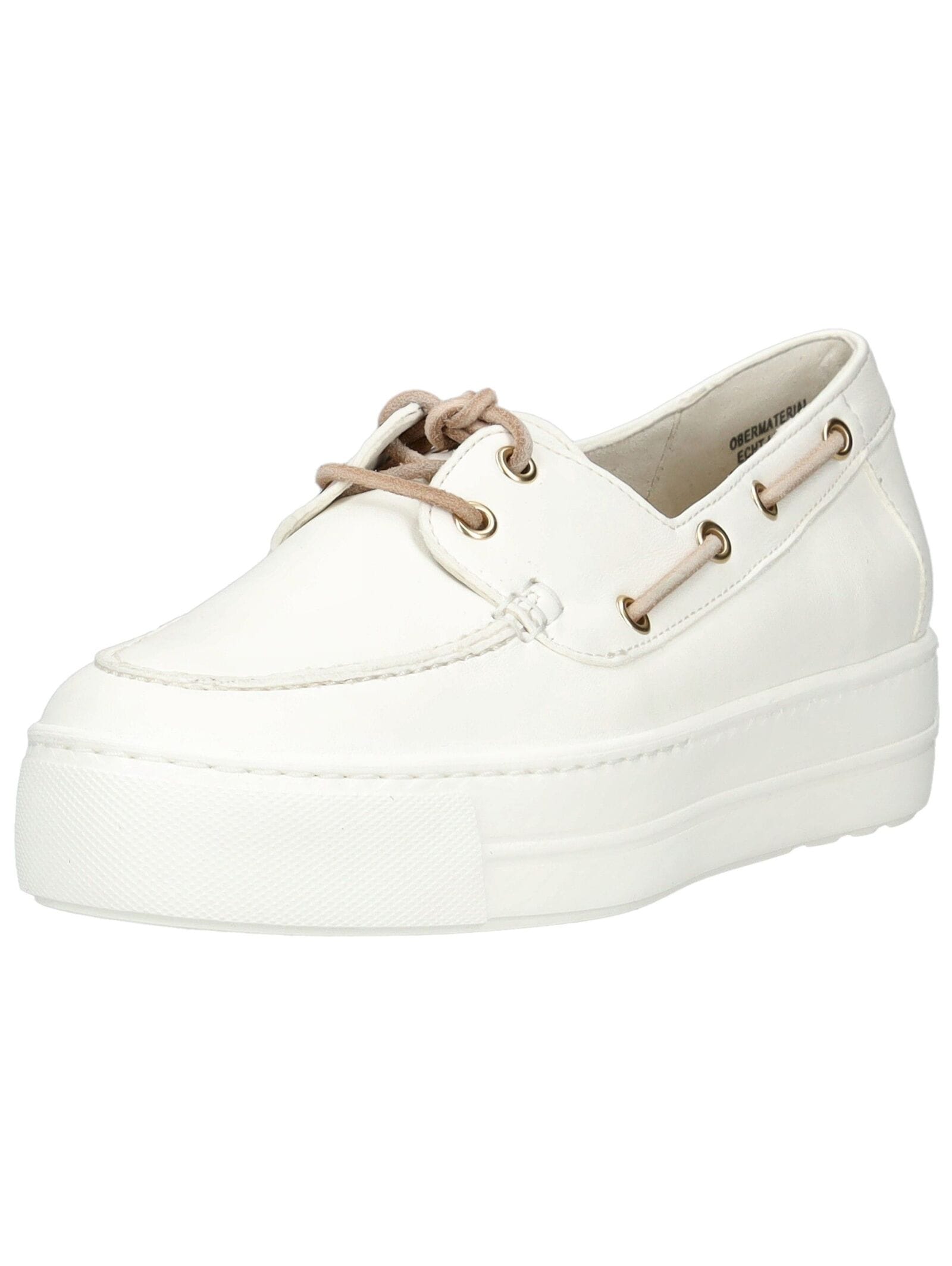 Schnürschuh PAUL GREEN "Paul Green Halbschuhe Glattleder", Damen, Gr. 42, cream, Glattleder, Schuhe Schnürschuh