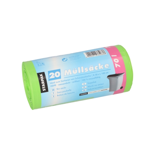 500 Müllsäcke, HDPE 70 l 100 cm x 58 cm grün Image