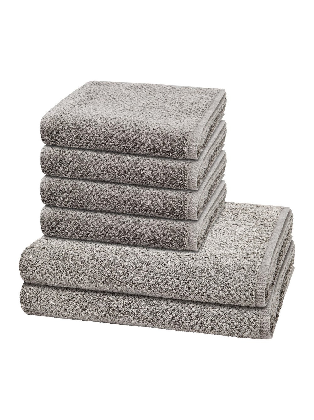 Cawö Handtuchset 6-teilig Damen grau, ONE SIZE Image