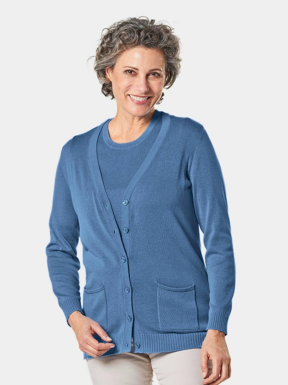 Goldner Strick-Sets Damen blau, 22 Image