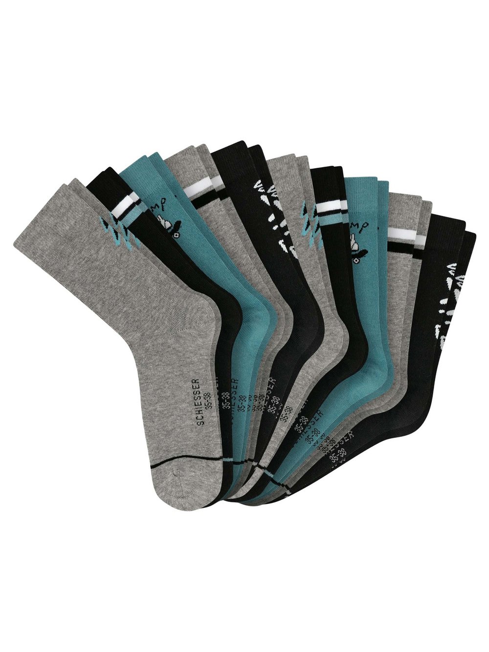 Schiesser Socken 10er Pack Jungen grau, 39-42 Image