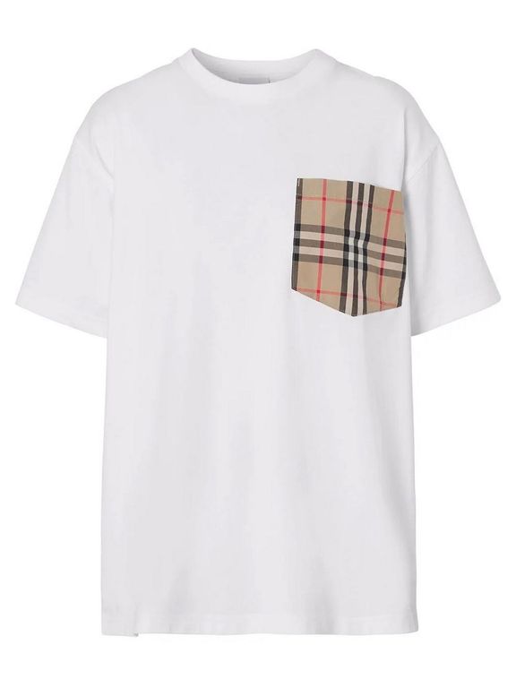 Check Pocket T-Shirt - White - Burberry T-Shirts