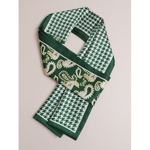 Herrenschal mit Paisleymuster, mehrfarbig gemusterter, leichter Halsschal aus Polyester, klassisch-eleganter Stil für Herren, geeignet für Alltag, Business Casual, Partys und saisonale Outfits. Image