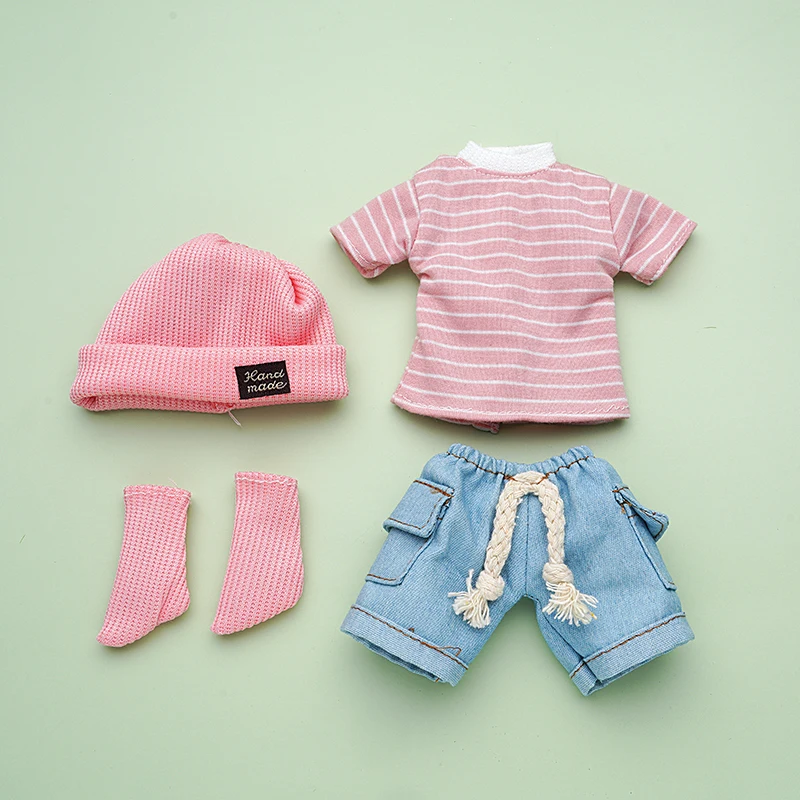 Puppenkleidung geeignet für 30 cm BJD 1/6 Puppe T-Shirt Shorts Anzug (nicht für 30 cm große Reborn-Puppen geeignet)