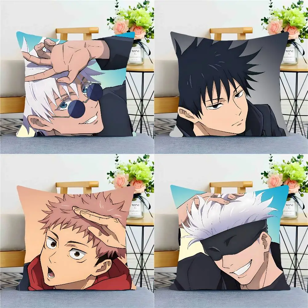 1PC Anime Jujutsu Kaisen Kühle Kissen Fall Platz Schlafzimmer Sofa Freizeit Komfort Kissen Auto Hause Dekoration Kissenbezug 40x40
