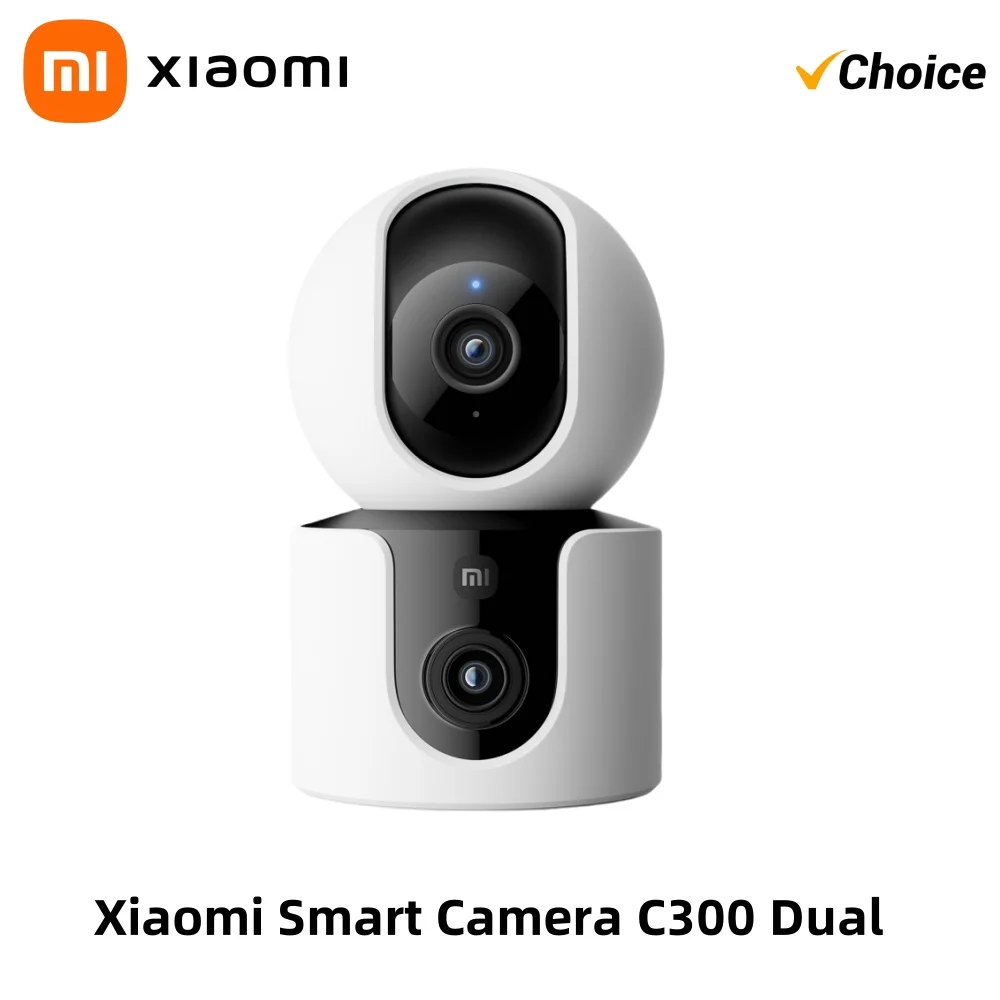 Xiaomi C300 Smart Kamera Dual Lens PTZ 360 ° KI-Erkennung, 3 Millionen Pixel, Vollfarb-Nachtsicht, WLAN 6, Heimsicherheit, Mi Home Image