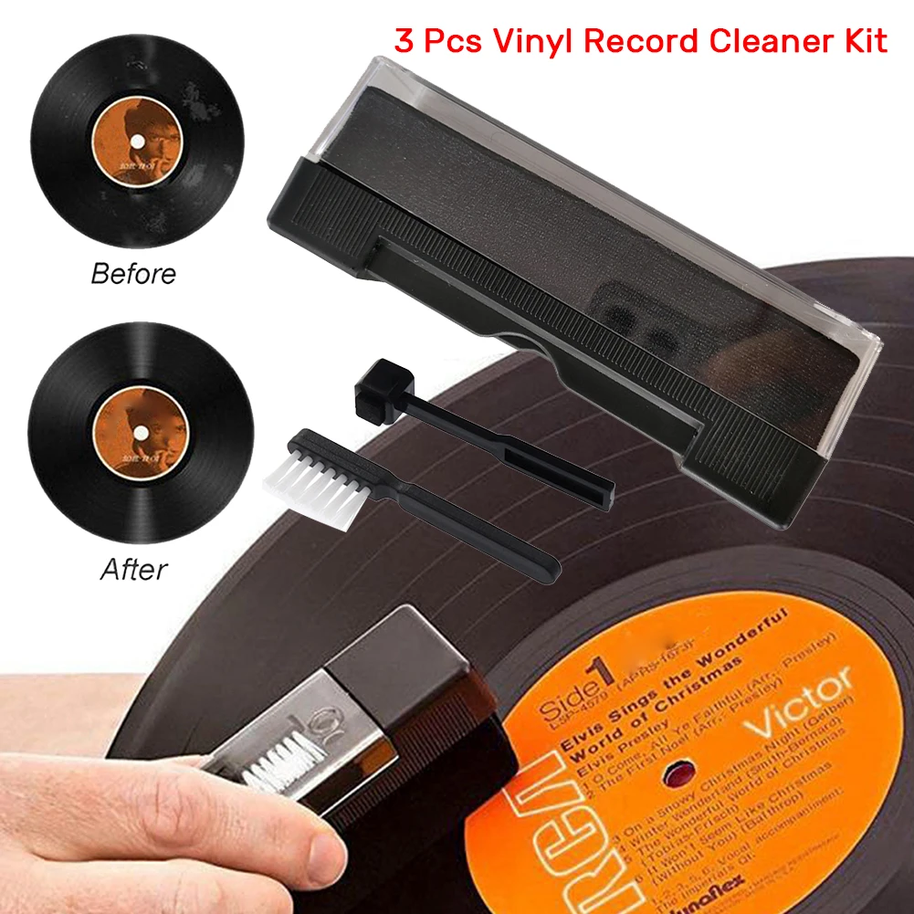 5-1Sets Vinyl Record Cleaner Kit Record Reinigungsbürste Reiniger Record Cleaner Reinigungsbürste Staubentferner Kit Reinigungsbürsten-Set
