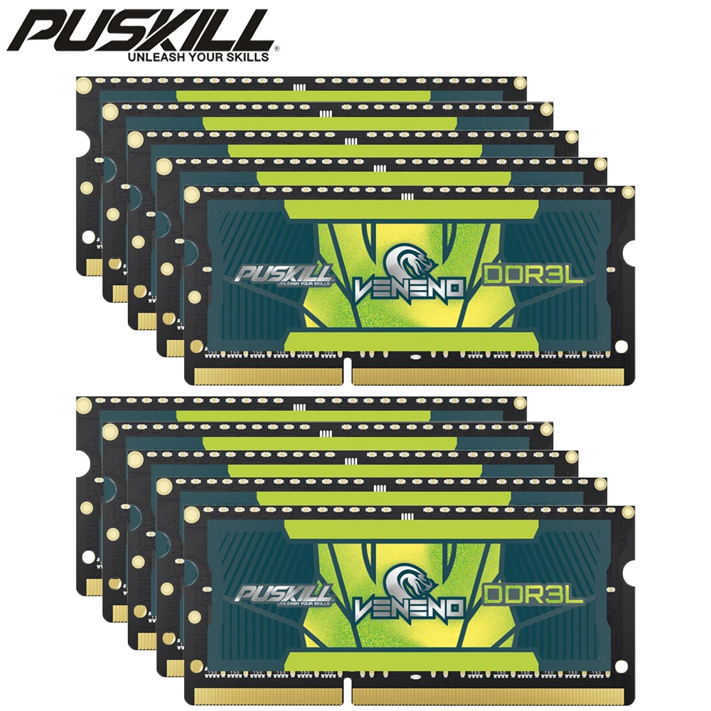 PUSKILL Notebook Arbeitsspeicher RAM DDR3L 1,35V DDR3 1,5V 8GB 4GB 1600MHz 1333MHz Laptop-Speicher Image