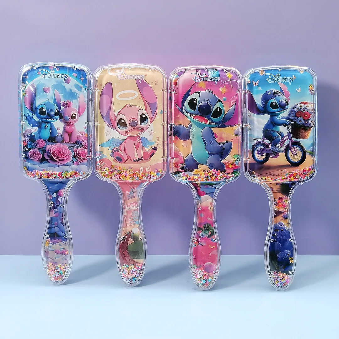 Disney Animation Lilo & Stitch Serie di Pettini: Pettine Massaggiante con Cuscino d'Aria a Tema Stitch per Ragazze e Studentesse