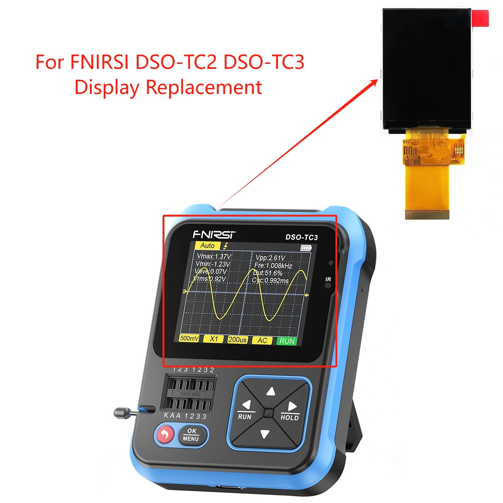 Neues Vollfarb-LCD-Display für den Bildschirmersatz FNIRSI DSO-TC2 DSO-TC3 Image