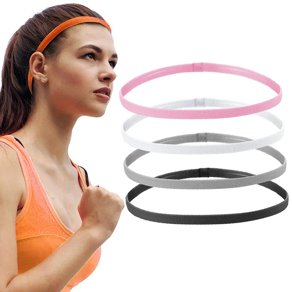 4 pezzi di spessore antiscivolo fasce sportive elastiche donna uomo fasce per capelli yoga ragazze antiscivolo elastico allenamento fascia sportiva fascia per capelli