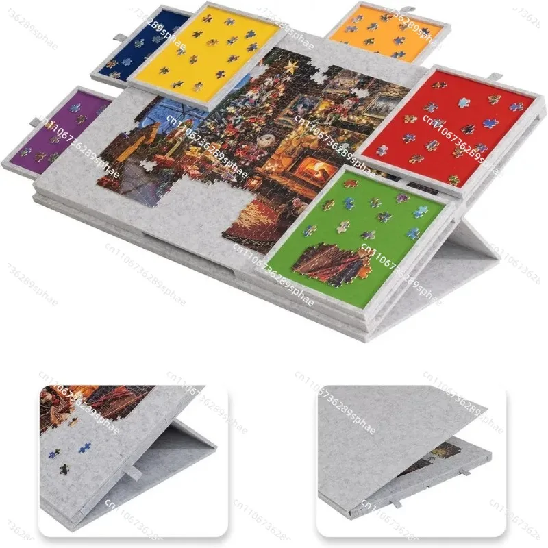 Puzzle-Spezialwerkbank, Version für Erwachsene, 1000 Teile, 2000 Teile, universelles Puzzle-Pad, Filzregal, Aufbewahrungswerkzeug Image