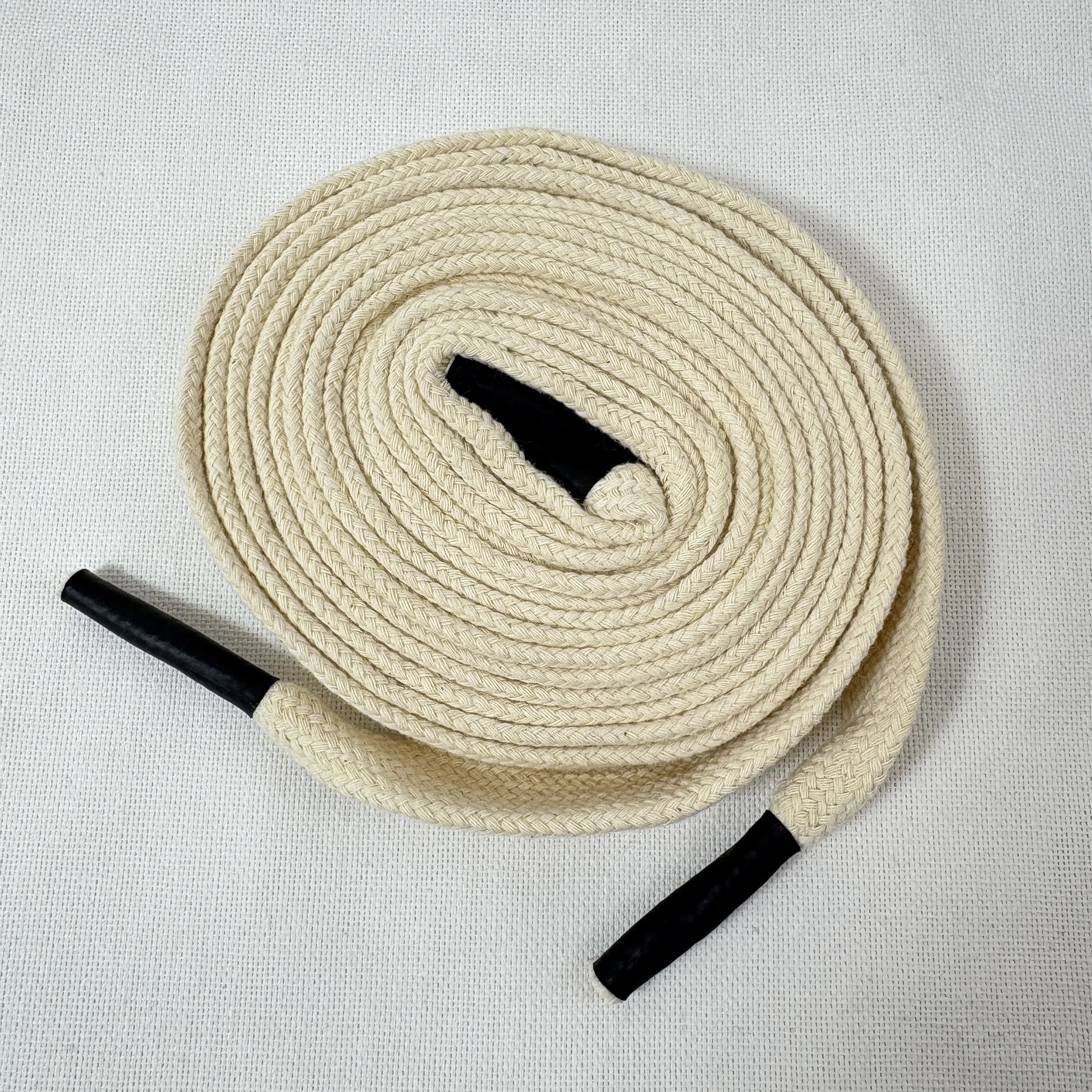 Rice White Qvah Owens Man Jumbo-Schuhe, Spitze, 100 % Damen-Baumwolle, ersetzt Schnürsenkel, breite dicke Spitze für High-Top-Stiefel, niedrige Turnschuhe