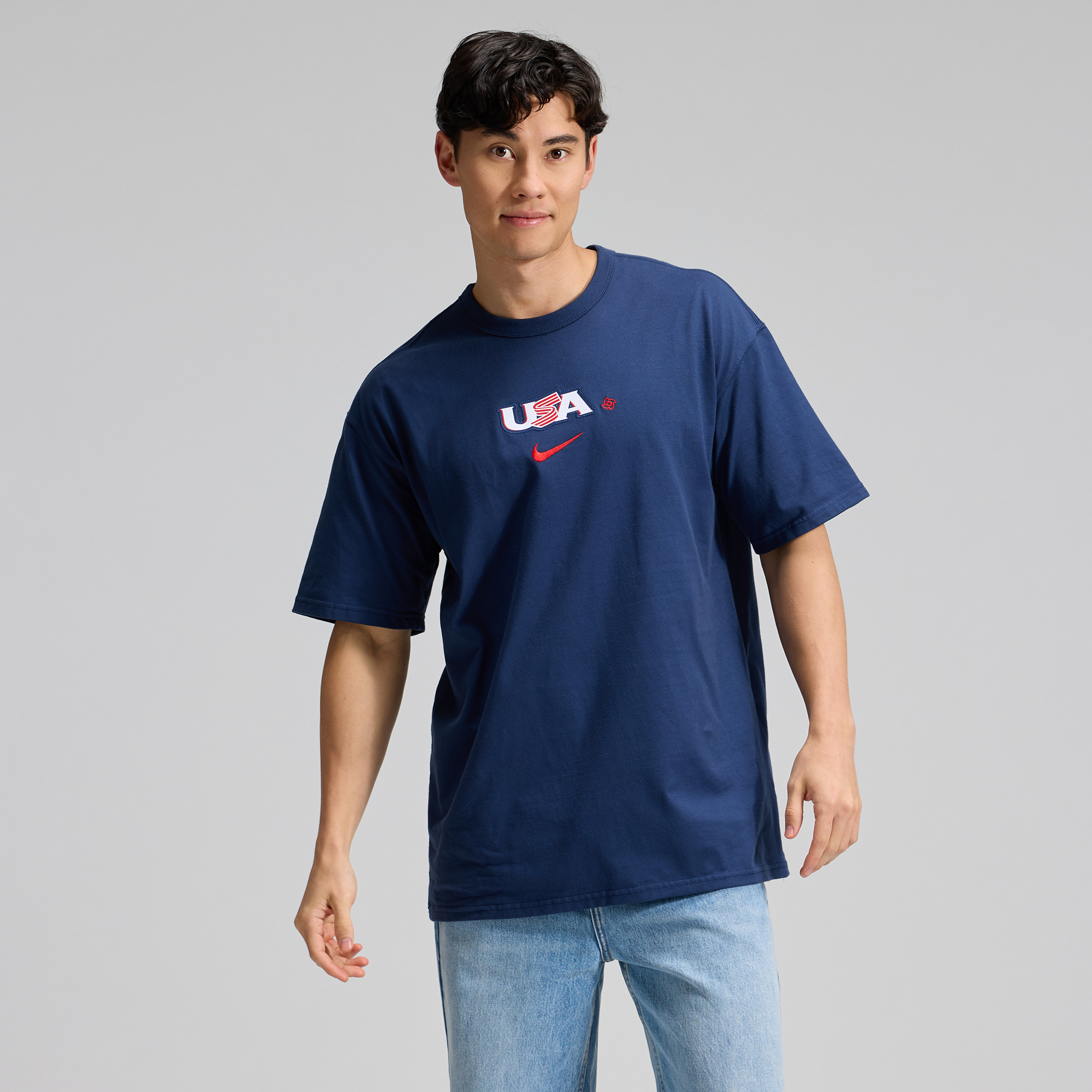 Nike Herren-T-Shirt in Marineblau, USA Baseball 2026 World Baseball Classic Max90 Image