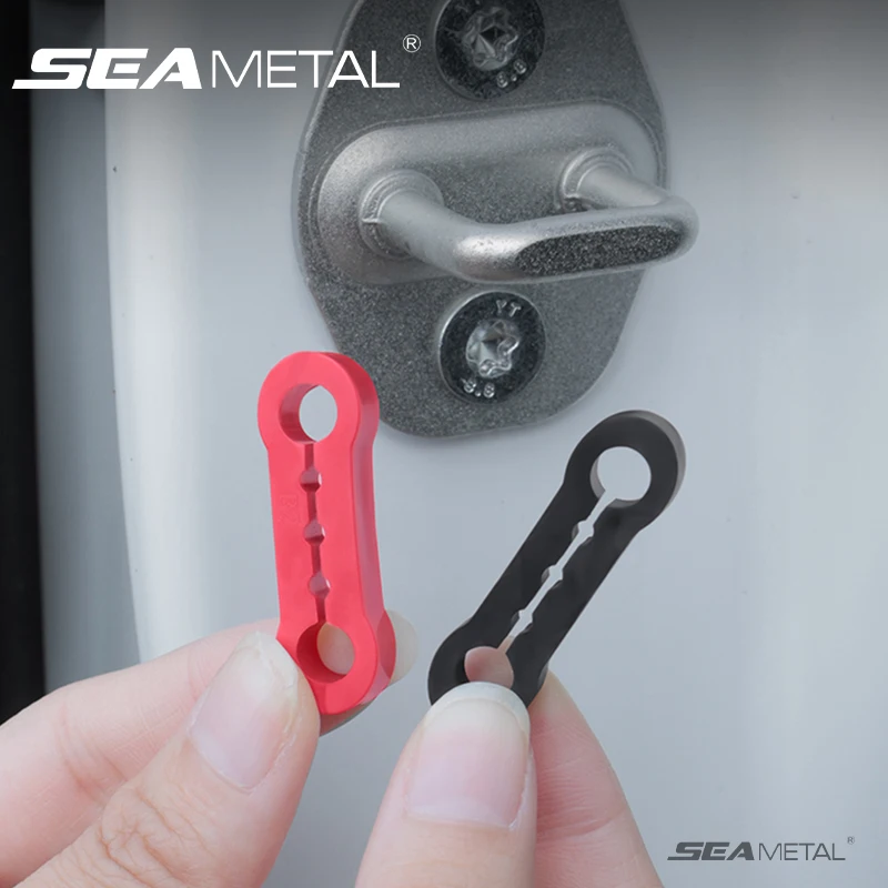 SEAMETAL Auto Türschloss Stoßdämpfer Pad Silikon Anti-Vibration Stille Dämpfer Puffer Auto Türen Schloss Schnalle Schutz Zubehör Image
