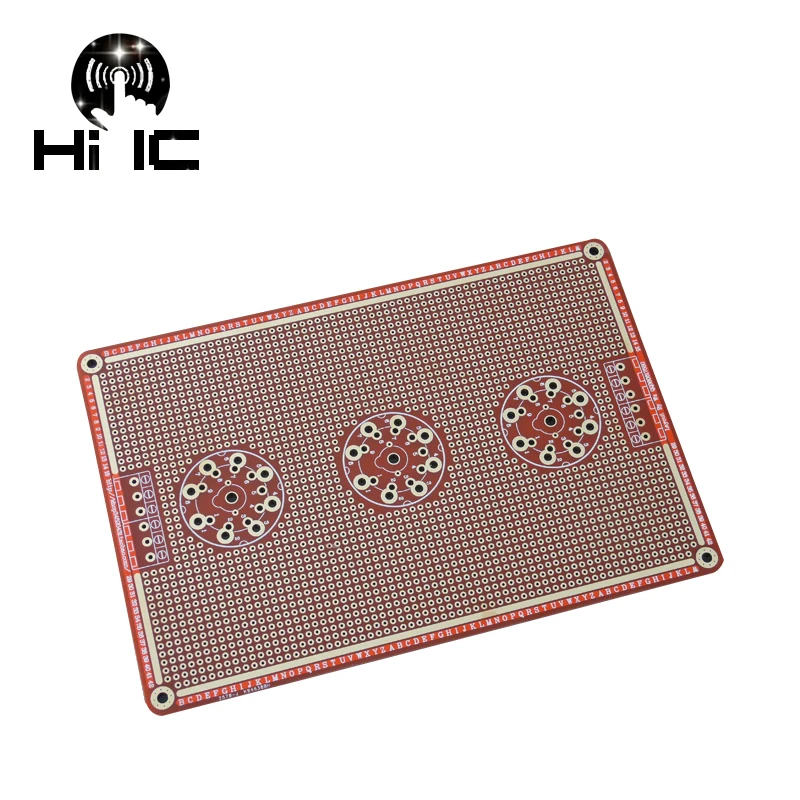 Universal Prototyp PCB Für 8 Pin/9 Pin Rohr Verstärker Preamp Kopfhörer Ventil Doppel-seitige Platine Image