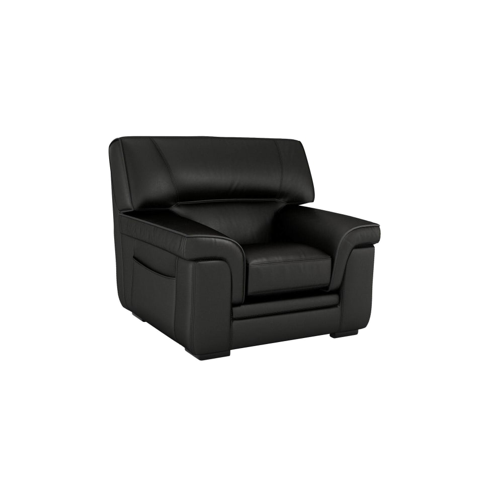 Fauteuil cuir H92 noir