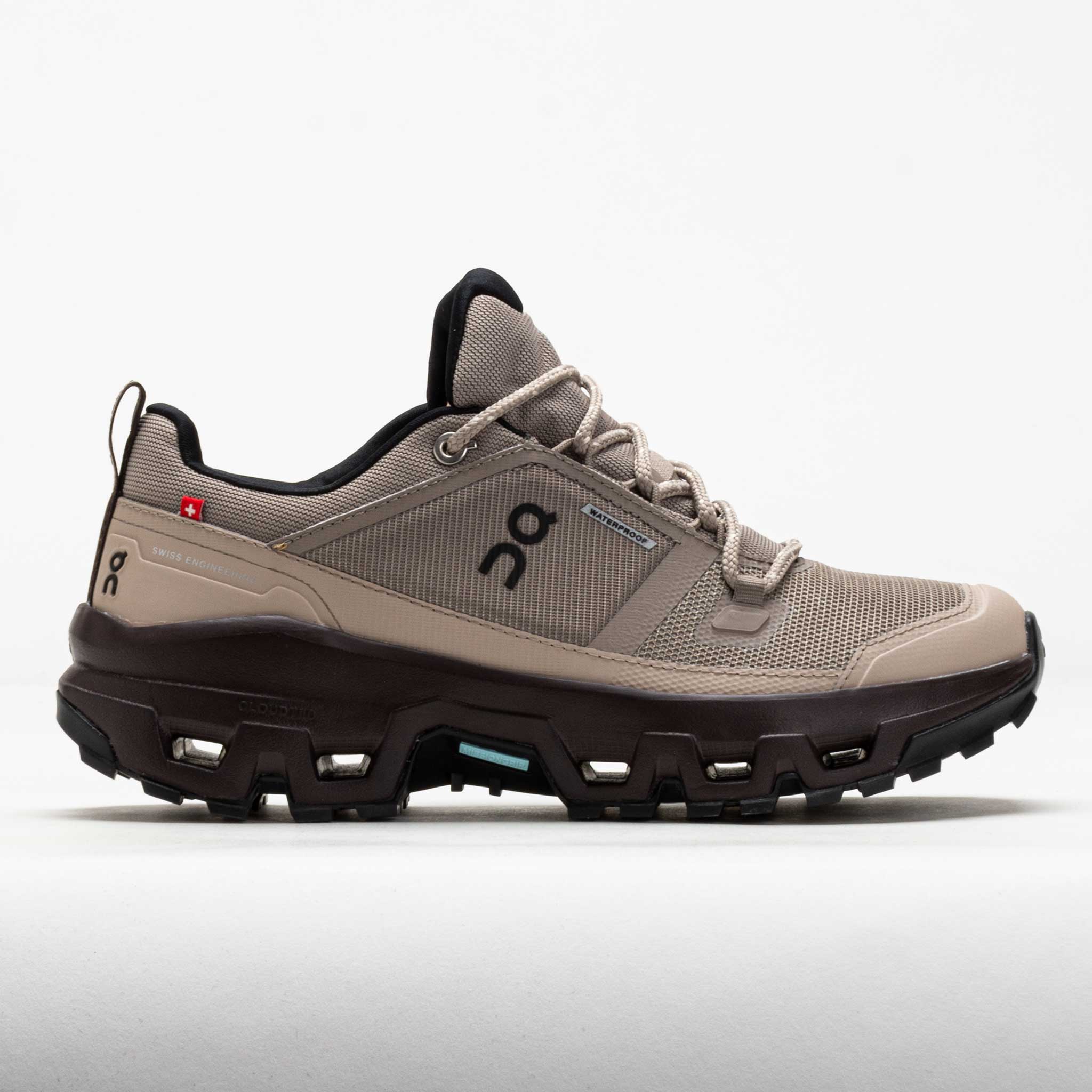 On Cloudrock Low Waterproof Women's Hiking Shoes Cinder/Ox