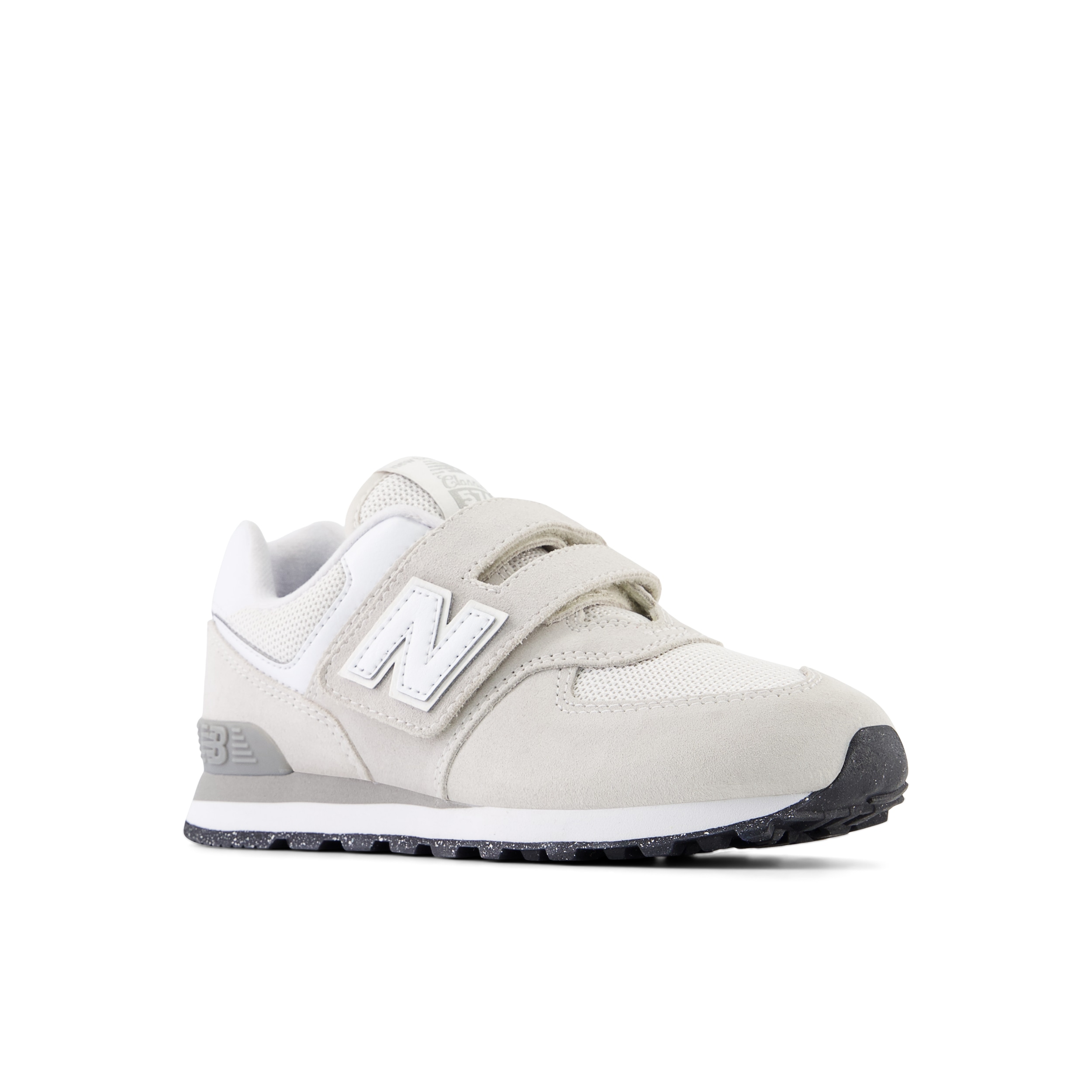 Sneaker NEW BALANCE "574", Damen, Gr. 32, nimbus cloud, Leder, Synthetik, Textil, Schuhe Sneaker, mit Klettverschluss