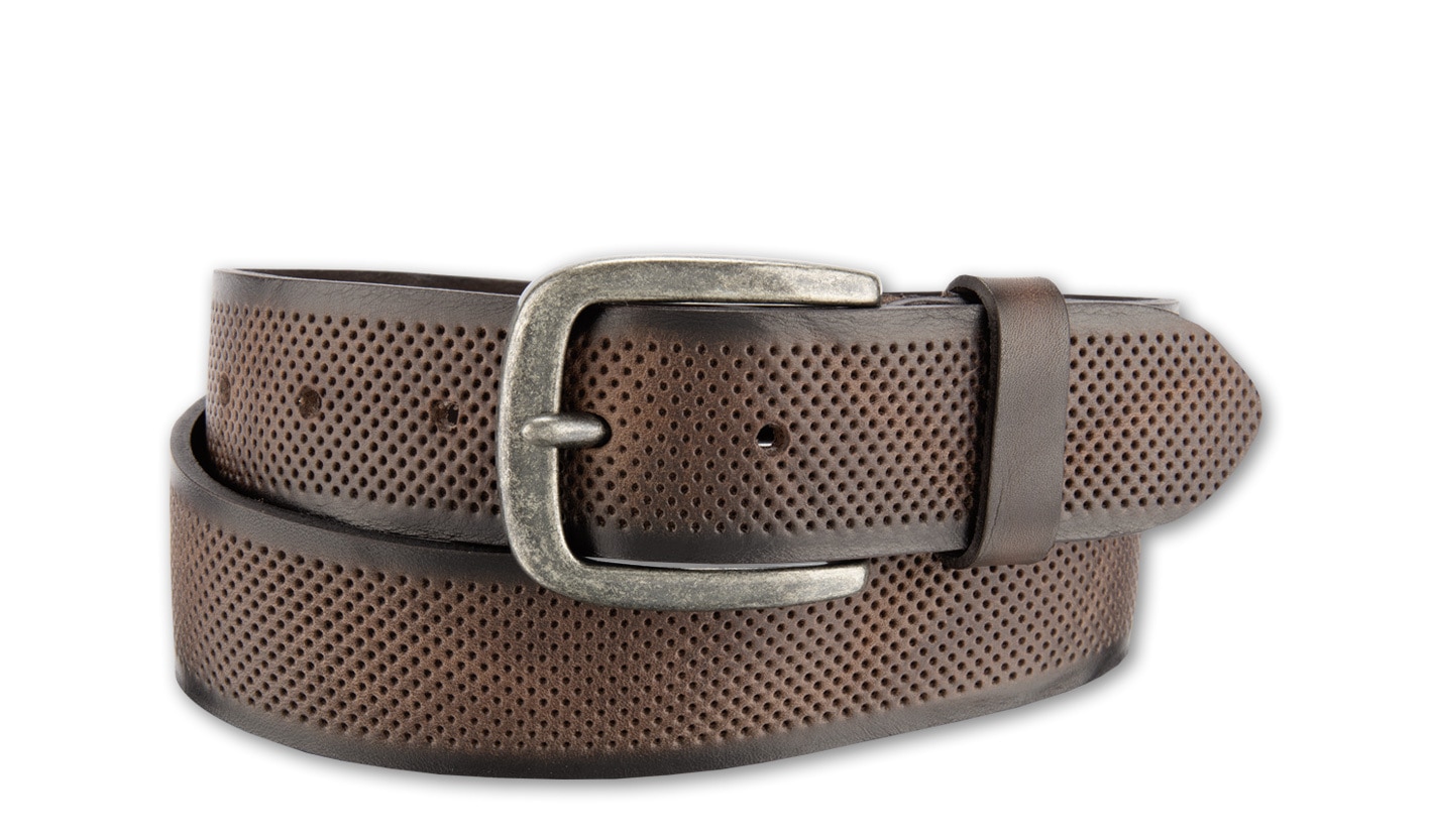 Ledergürtel BERND GÖTZ "Ledergürtel mit zeitlos aktueller Farbauswahl", Damen, Gr. 105, dunkelbrau, Rindsleder, Gürtel Ledergürtel Image