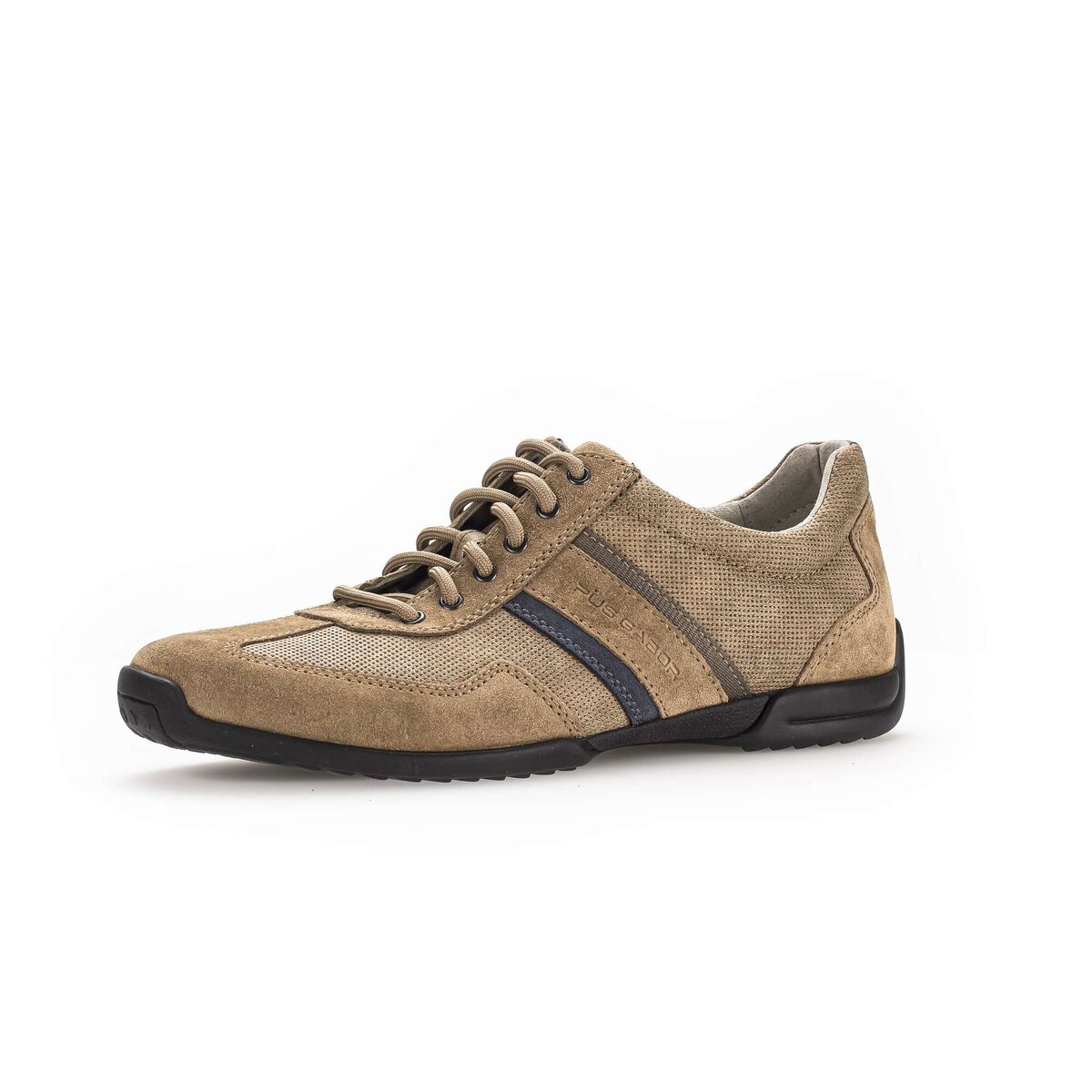 Sneaker GABOR "Gabor Sneaker low Materialmix Leder/Lederimitat", Herren, Gr. 42,5, beige, Schuhe Sneaker
