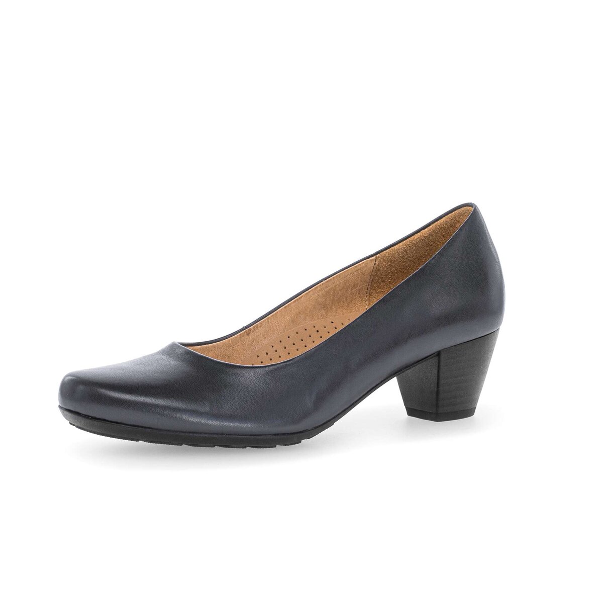Pumps GABOR "Eleganter Pumps Glattleder", Damen, Gr. 36, blau, Schuhe Pumps
