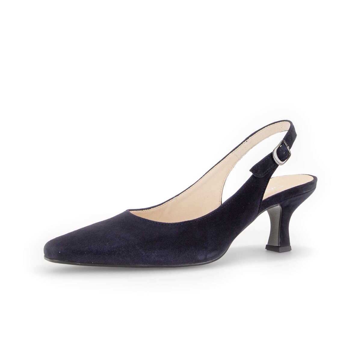 Slingpumps GABOR "Slingpumps Rauleder", Damen, Gr. 42, blau, Schuhe Slingpumps