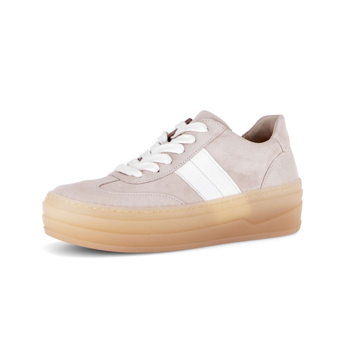 Sneaker GABOR "Sneaker low Rauleder", Damen, Gr. 35,5, rosa, Schuhe Sneaker