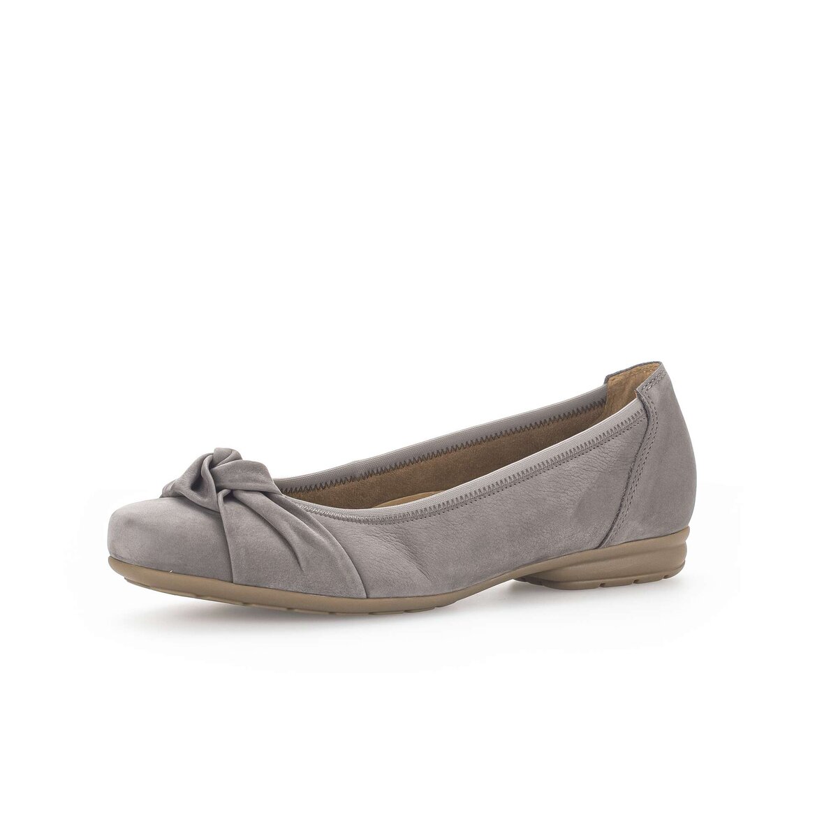 Ballerina GABOR "Sportliche Ballerina Rauleder", Damen, Gr. 35, grau, Schuhe Ballerina