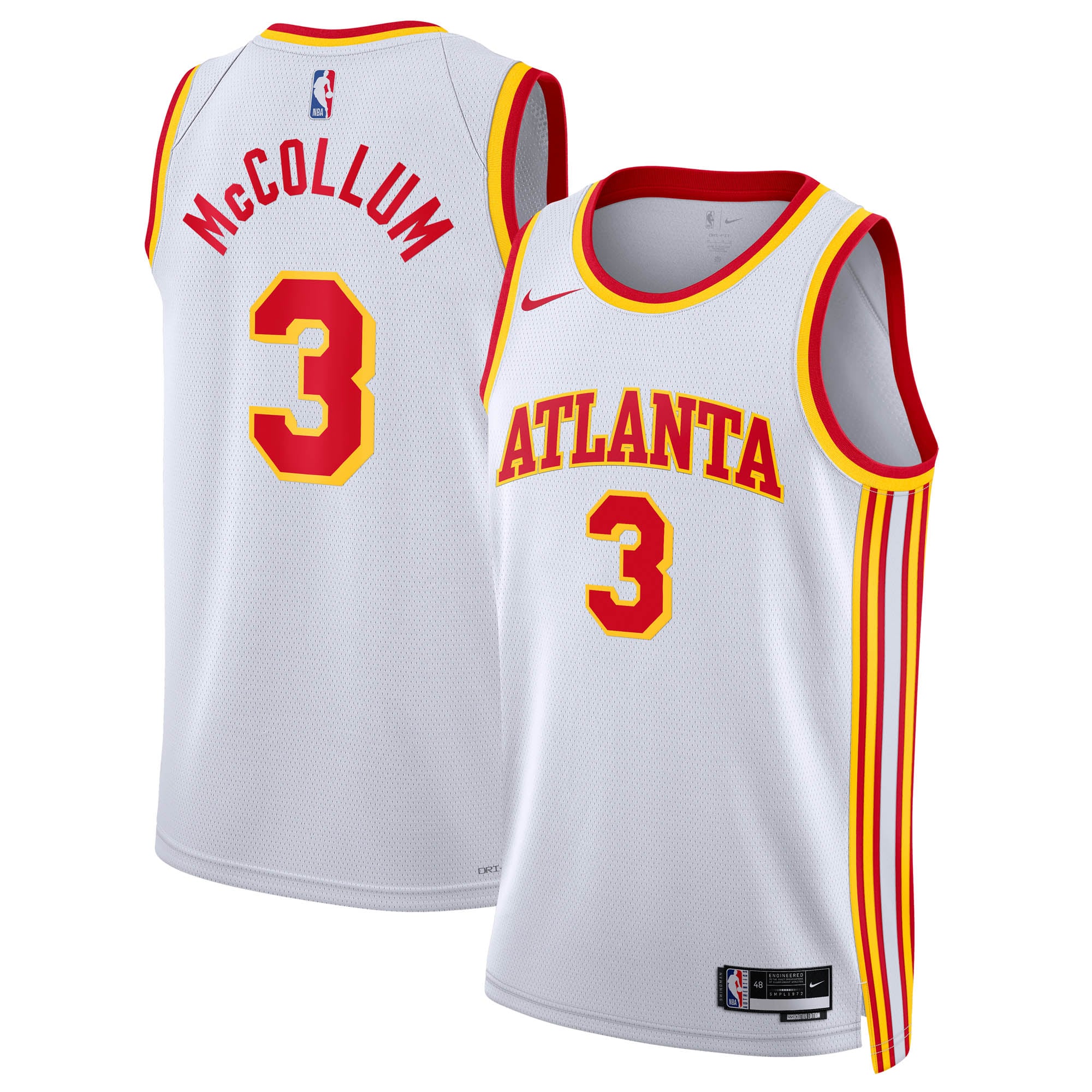 Maillot Swingman Nike Association Edition des Atlanta Hawks - Blanc - CJ McCollum - Unisexe - Homme Taille: L