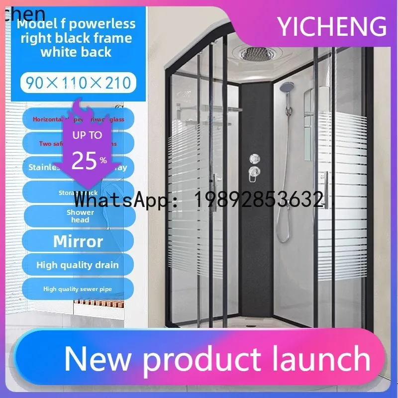 FF salle de douche intégrale salle de bain salle de bain salle de vapeur fermée en verre trempé séparation sèche et humide