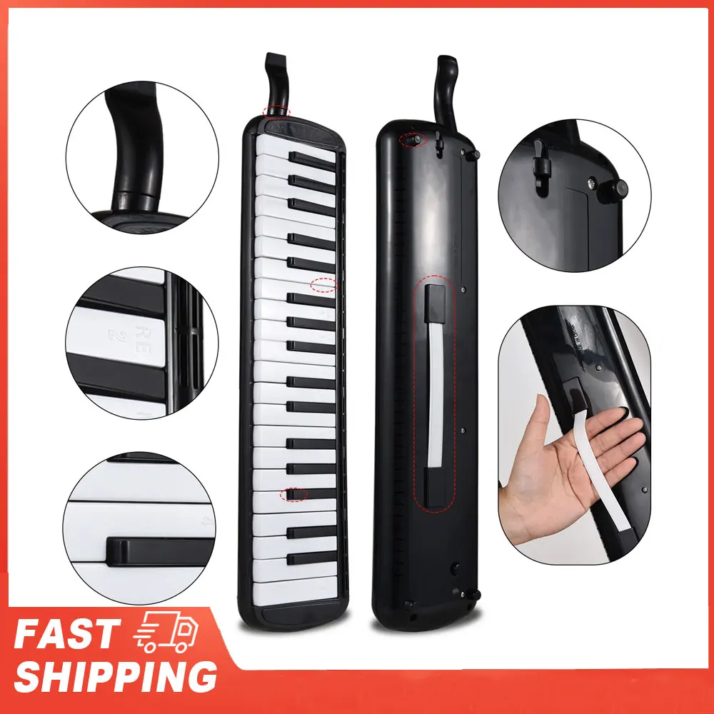 Melodica Air Piano Keyboard 37 Tasten Melodica Instrument mit 2 Soft Blow Pipe 2 Blowing Nozzles Melodica Blasinstrumente Image