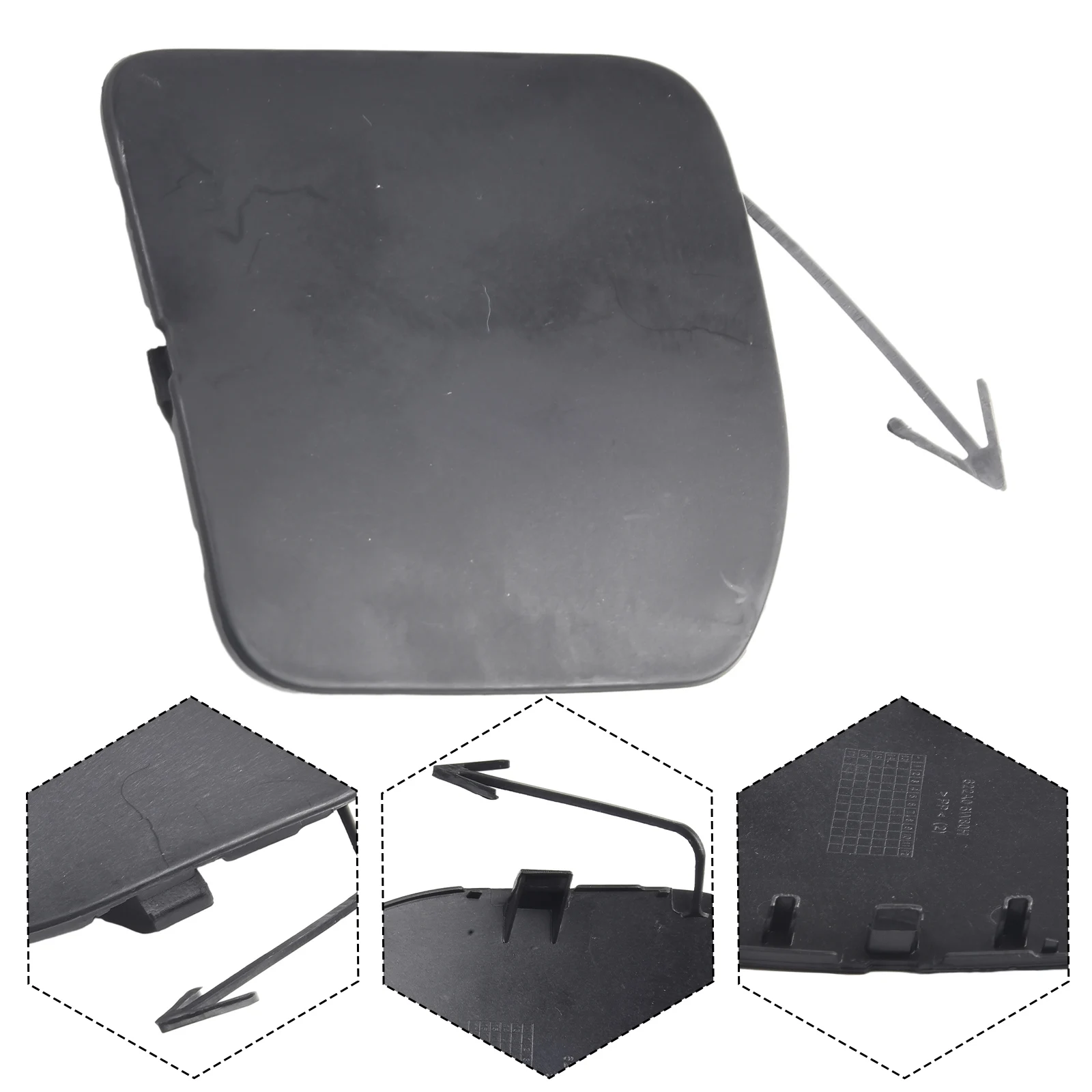 Front Stoßstange Abschlepphaken Abdeckung Kappe Passt Für Nissan Für Versa Limousine 2015-2019 622A0-9KM0H 622A0-6W80H Ersatz Auto teil Image