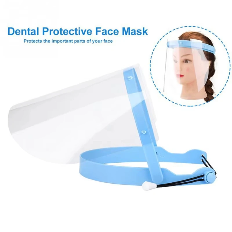 Dental Protective Face Dental Face Shield mit 10 Stück abnehmbarem Gesichtsschutz, beschlagfrei, staubdicht, Ersatzabdeckungen, Zahnarztwerkzeuge Image