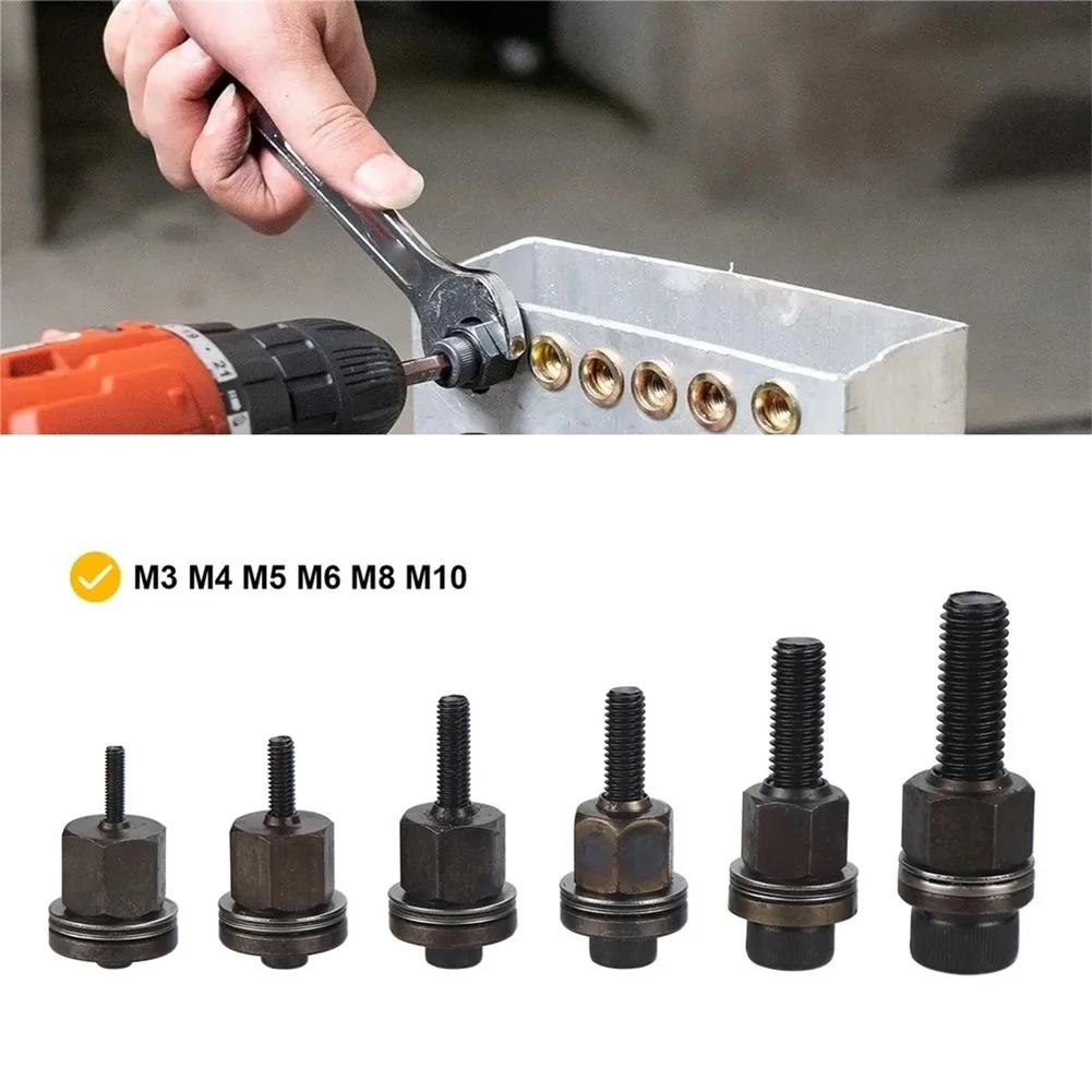 1 stücke Hand Niet Mutter Manuelle Nietmaschine Werkzeuge Dorn Köpfe Für Muttern M3-M10 Installation Für Möbel Montage Image