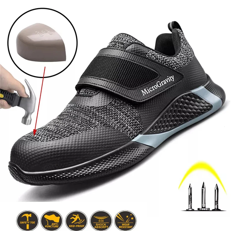 Arbeit Schuhe männer Stahl Kappe Sicherheit Schuhe Construction Schutz Leichtes Stoßfest Stiefel Turnschuhe Sicherheit Zapatos De Hombre Image