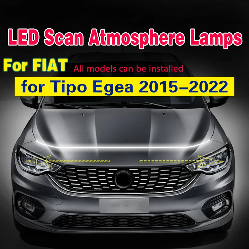 Nebel Licht Für Fiat Tipo Egea 2015-2022 Auto Nebel Lampe DRL Tagfahrlicht Dekorative Umgebungs Lampe Scan Starten atmosphäre Lampen Image