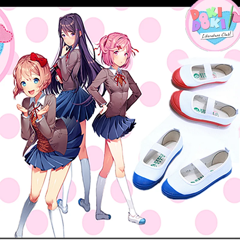 Doki Doki Literatur Club Cosplay Schuhe Japanischen Anime Schule Schuhe Mädchen Sport Schuhe Yashiro Nene Yuri Natsuki Cosplay schuhe