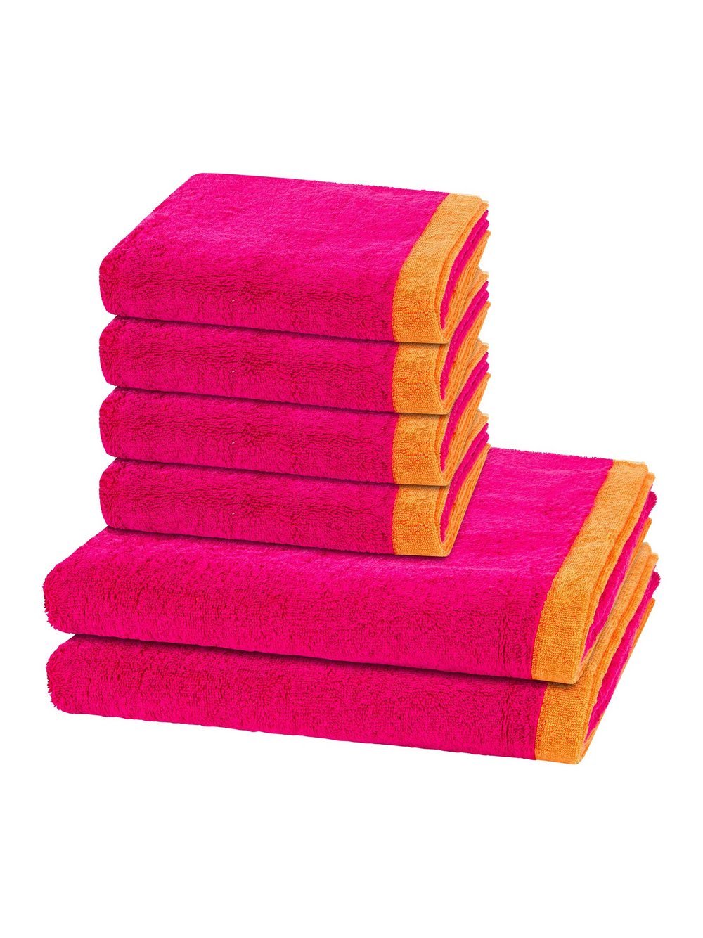 Cawö Handtuchset 6-teilig Damen pink, ONE SIZE Image