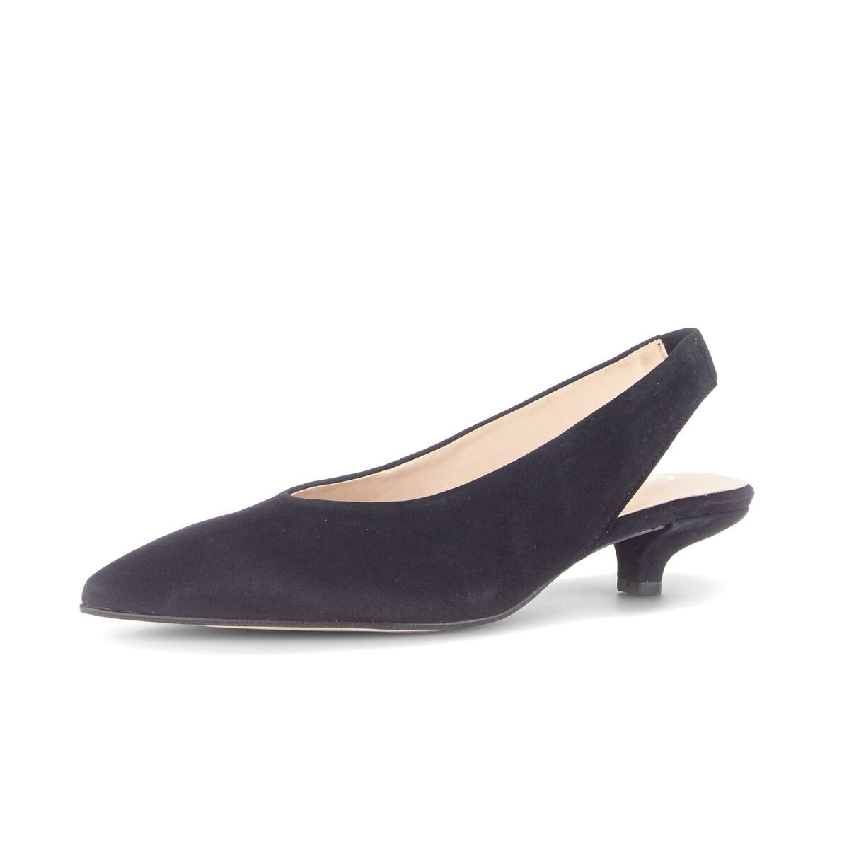 Slingpumps GABOR "Slingpumps Rauleder", Damen, Gr. 40, blau, Schuhe Slingpumps