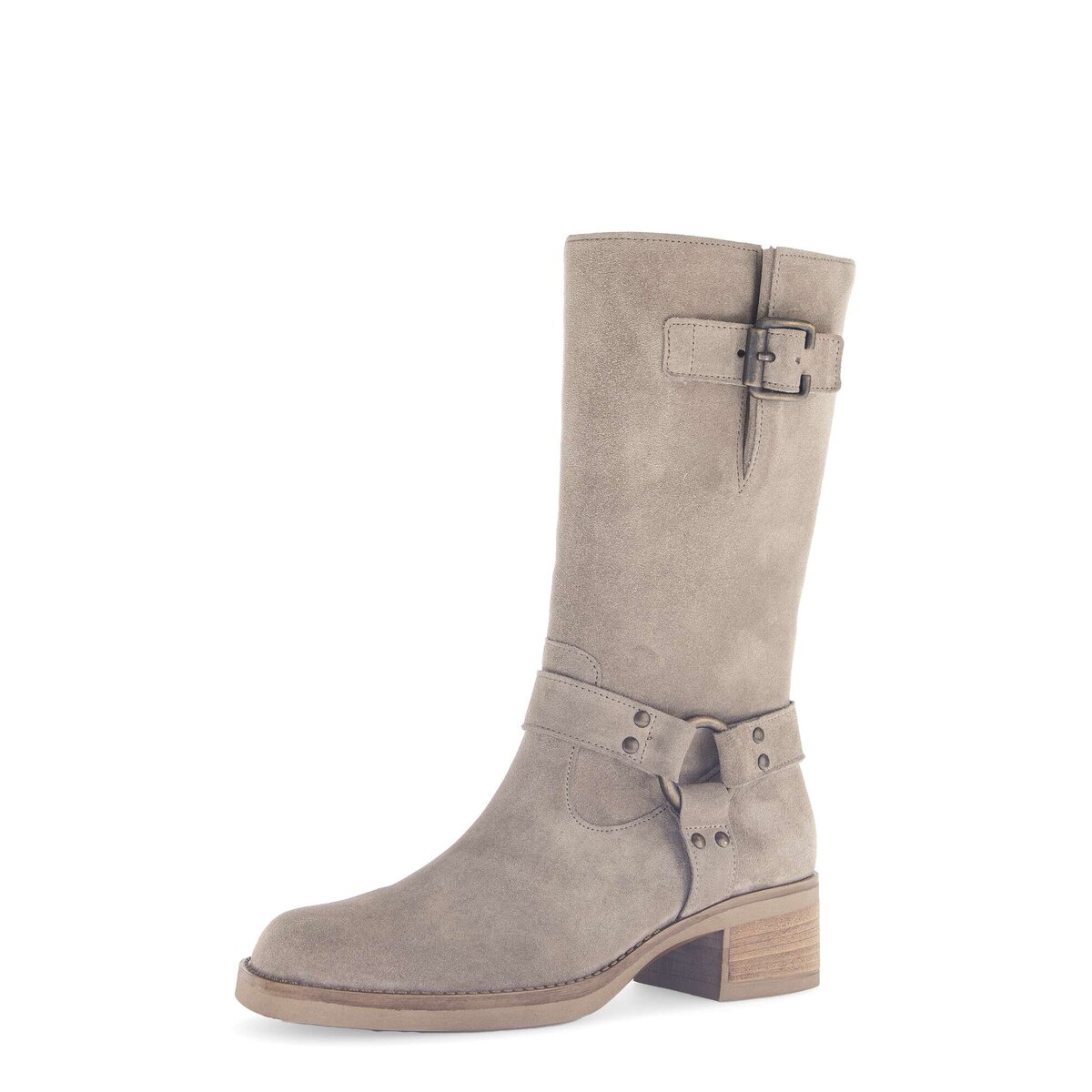 Bikerboots GABOR "Biker Boot", Damen, Gr. 42, beige, Schuhe Bikerboots
