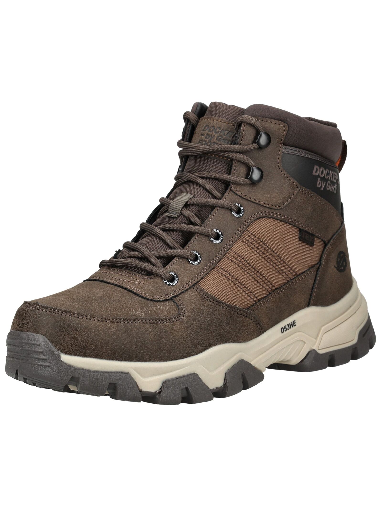 Snowboots DOCKERS BY GERLI "Dockers by Gerli Stiefel Lederimitat", Herren, Gr. 41, cafe, Lederimitat, Schuhe Snowboots