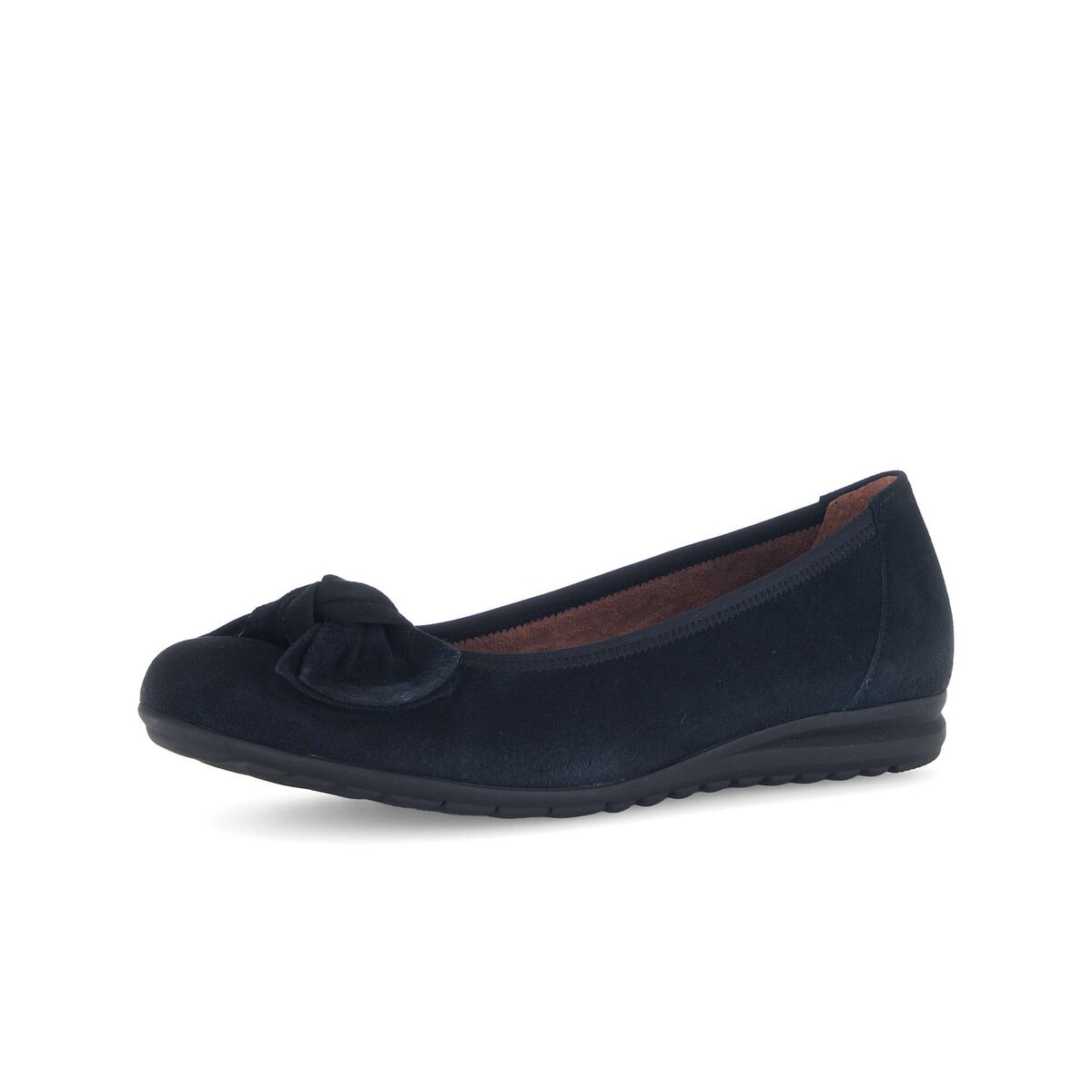 Ballerina GABOR "Sportliche Ballerina Rauleder", Damen, Gr. 38,5, blau, Schuhe Ballerina