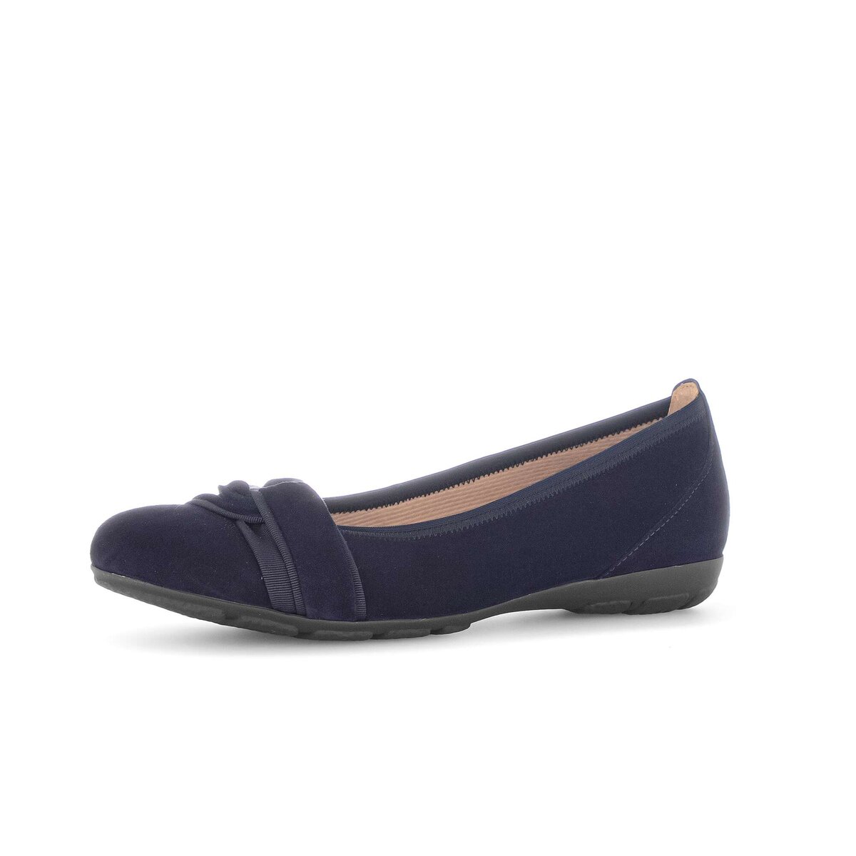 Ballerina GABOR "Sportliche Ballerina Rauleder", Damen, Gr. 35,5, blau, Schuhe Ballerina