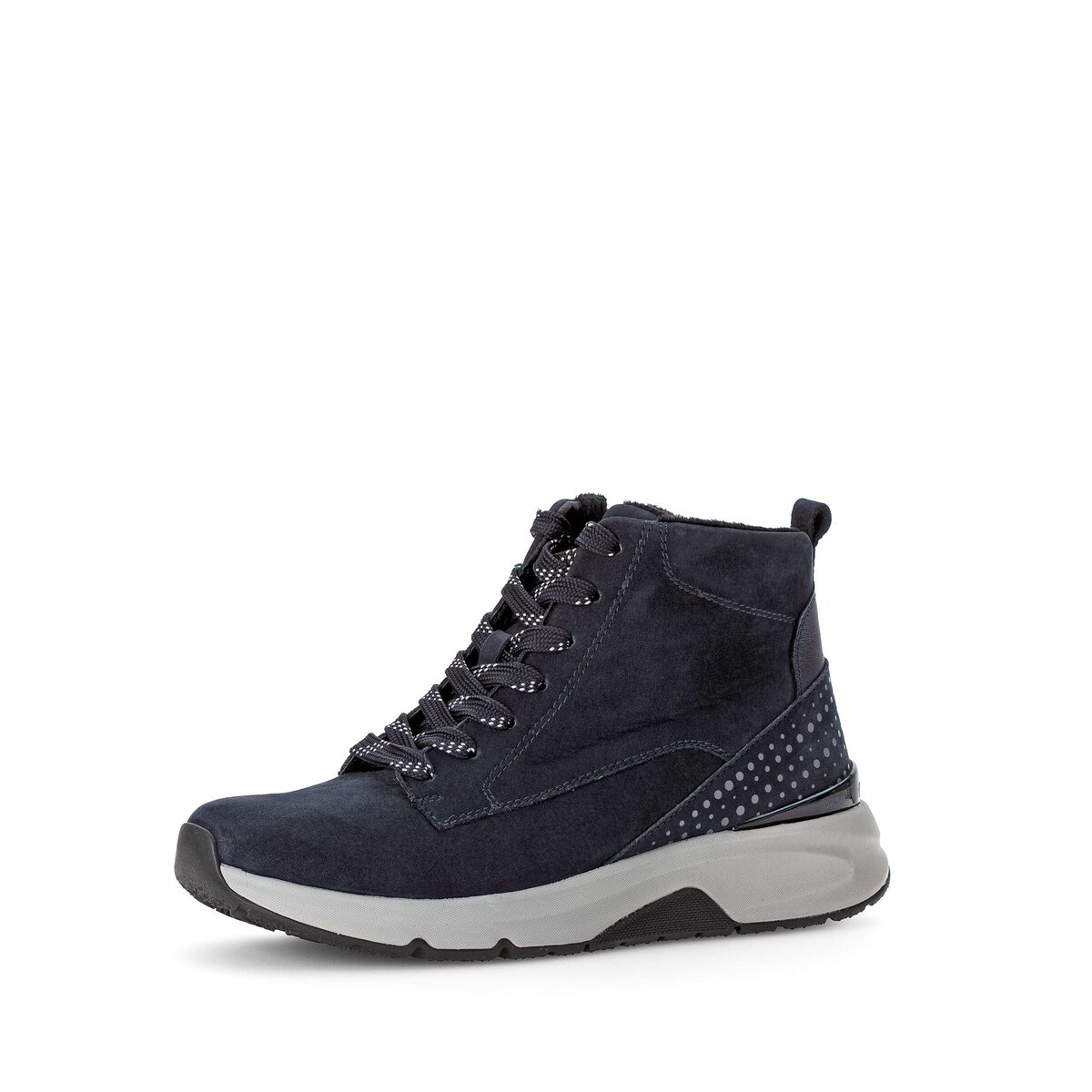 Stiefelette GABOR "Sportliche Stiefelette Rauleder", Damen, Gr. 43, blau, Schuhe Stiefelette