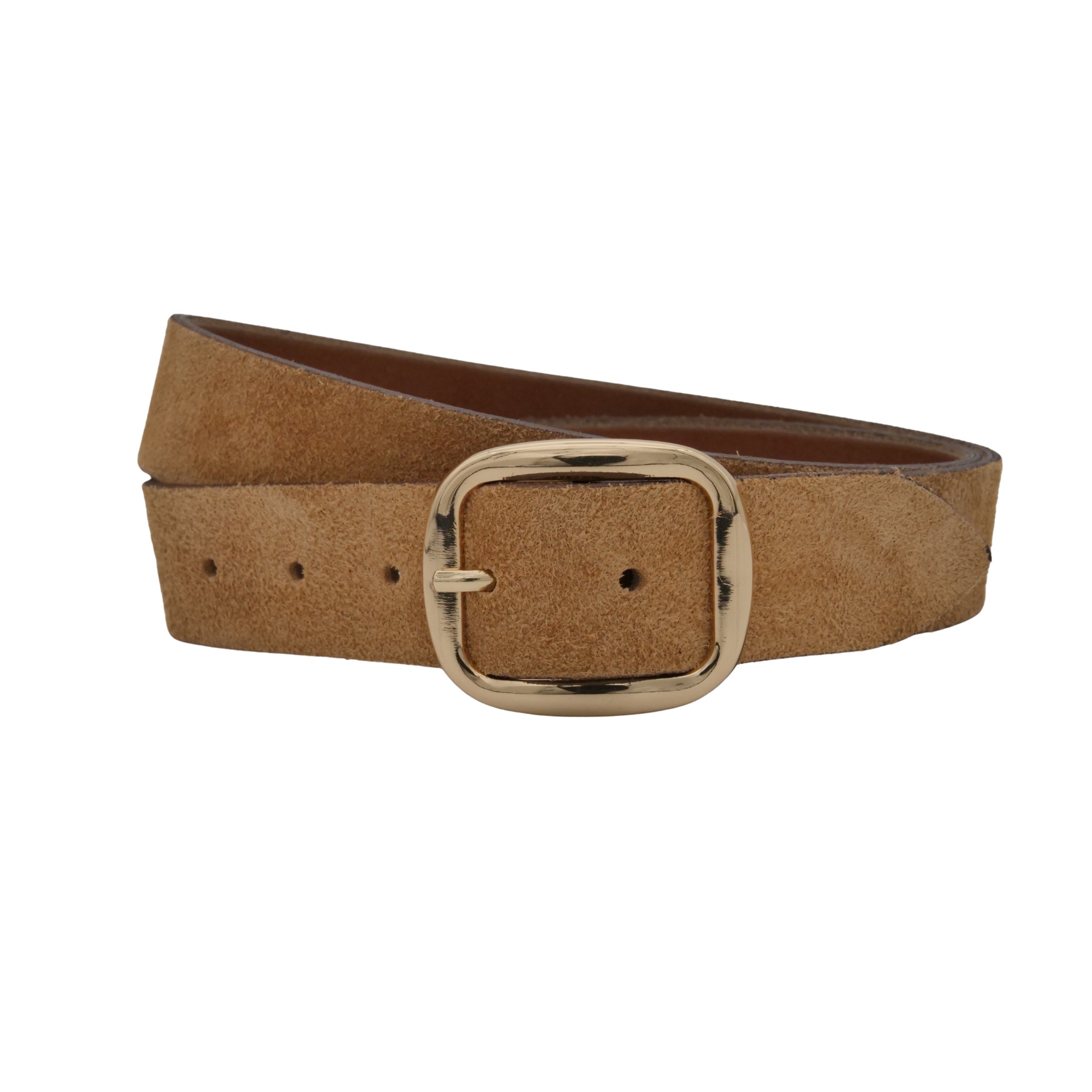 Ledergürtel ANNAMATONI "AnnaMatoni Damen Ledergürtel in hochwertigem Velour Leder 3,5cm", Damen, Gr. TW110 - 125cm Gesamtlänge, cognac 640, 100% Leder, Gürtel Ledergürtel Image