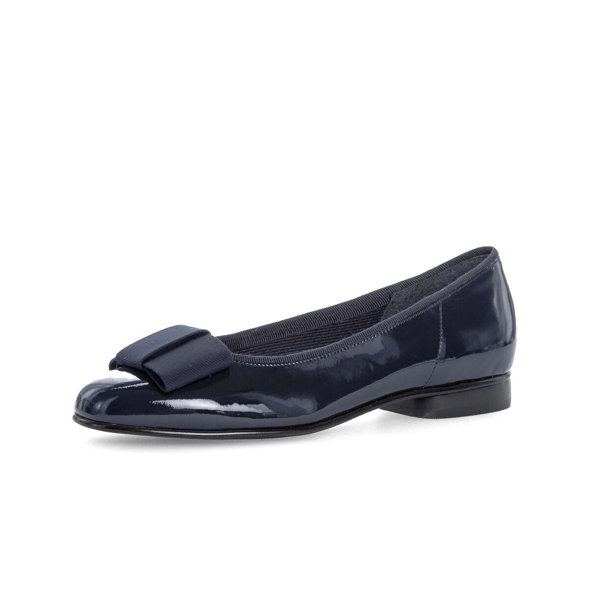 Ballerina GABOR "Eleganter Ballerina Lackleder", Damen, Gr. 38, blau, Schuhe Ballerina
