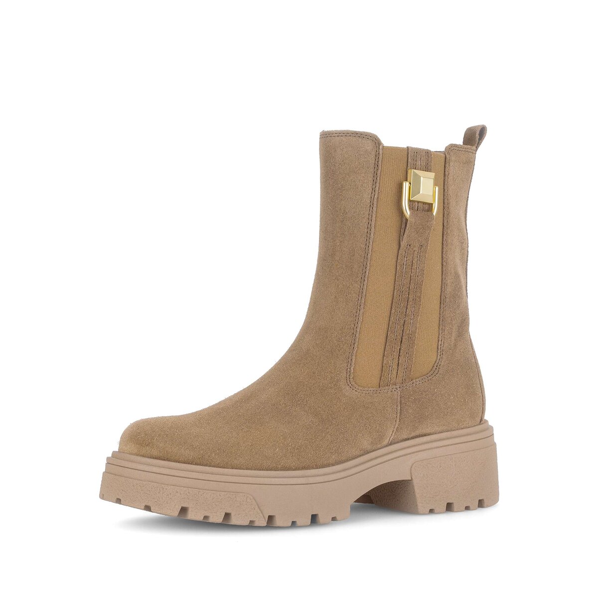 Chelseaboots GABOR "Chelsea Boot Rauleder", Damen, Gr. 40, braun, Schuhe Chelseaboots