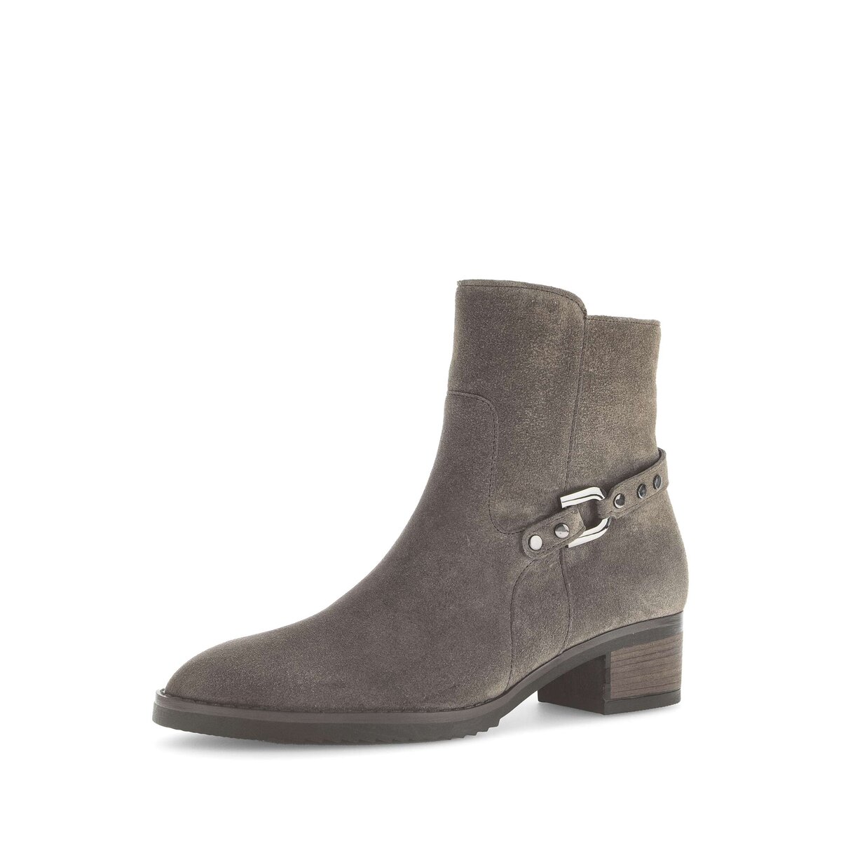 Stiefelette GABOR "Elegante Stiefelette Rauleder", Damen, Gr. 40, braun, Schuhe Stiefelette